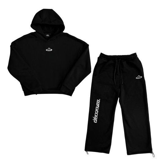 decorum. black tracksuit